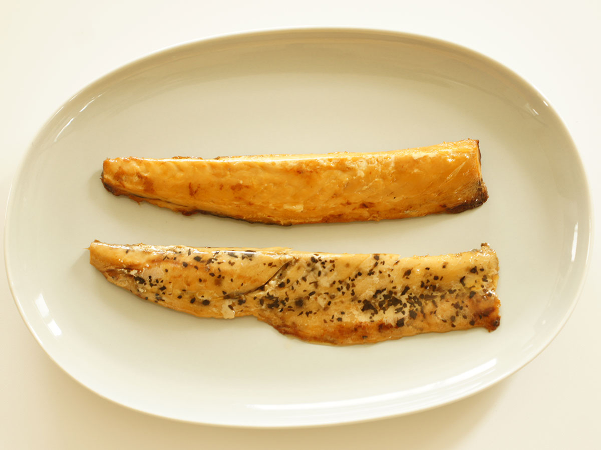 バータイプに加工された魚