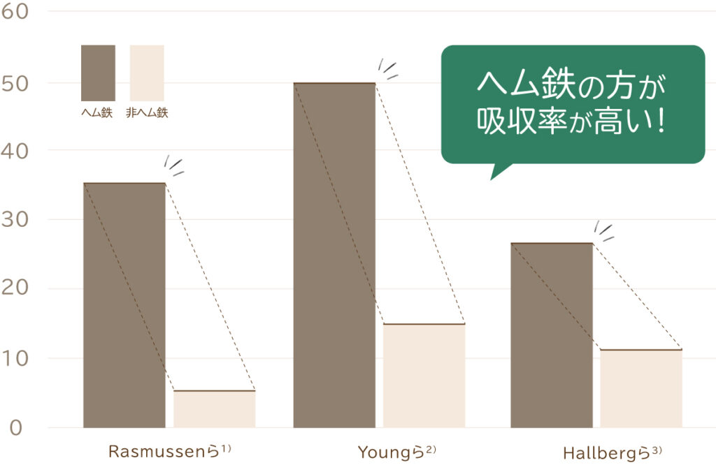 「ヘム鉄」と「非ヘム鉄」の違い