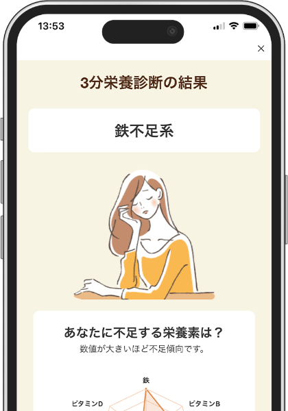 3分栄養診断スクリーンショット