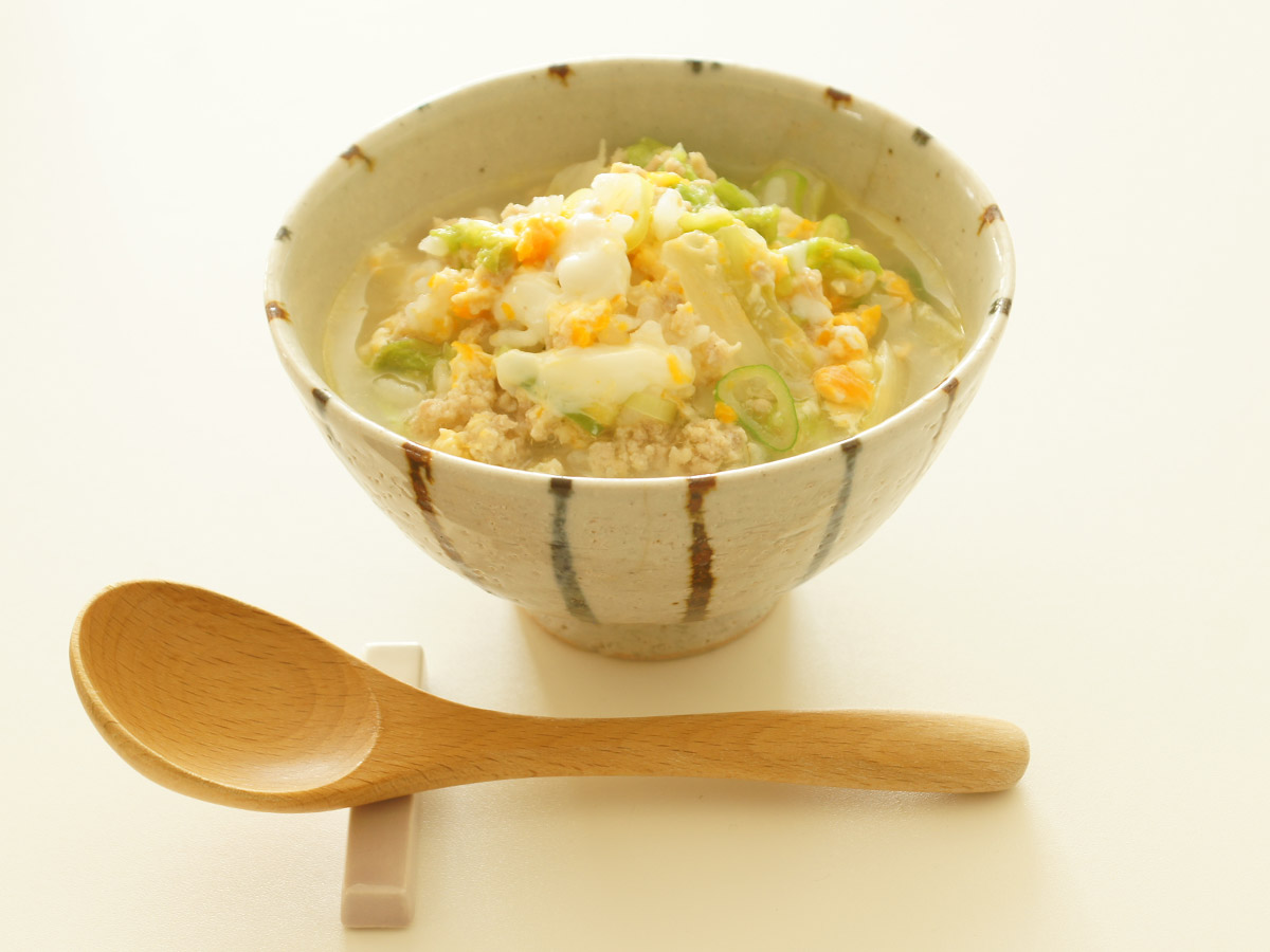 野菜と卵の鶏雑炊